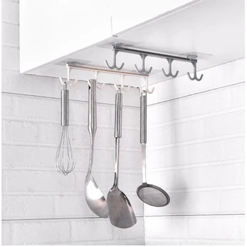 

Kitchen Hook Multi-function Self Adhesive Household Storage Rack Towel Key Hook Clothes Rack Bathroom Kitchen Accessories