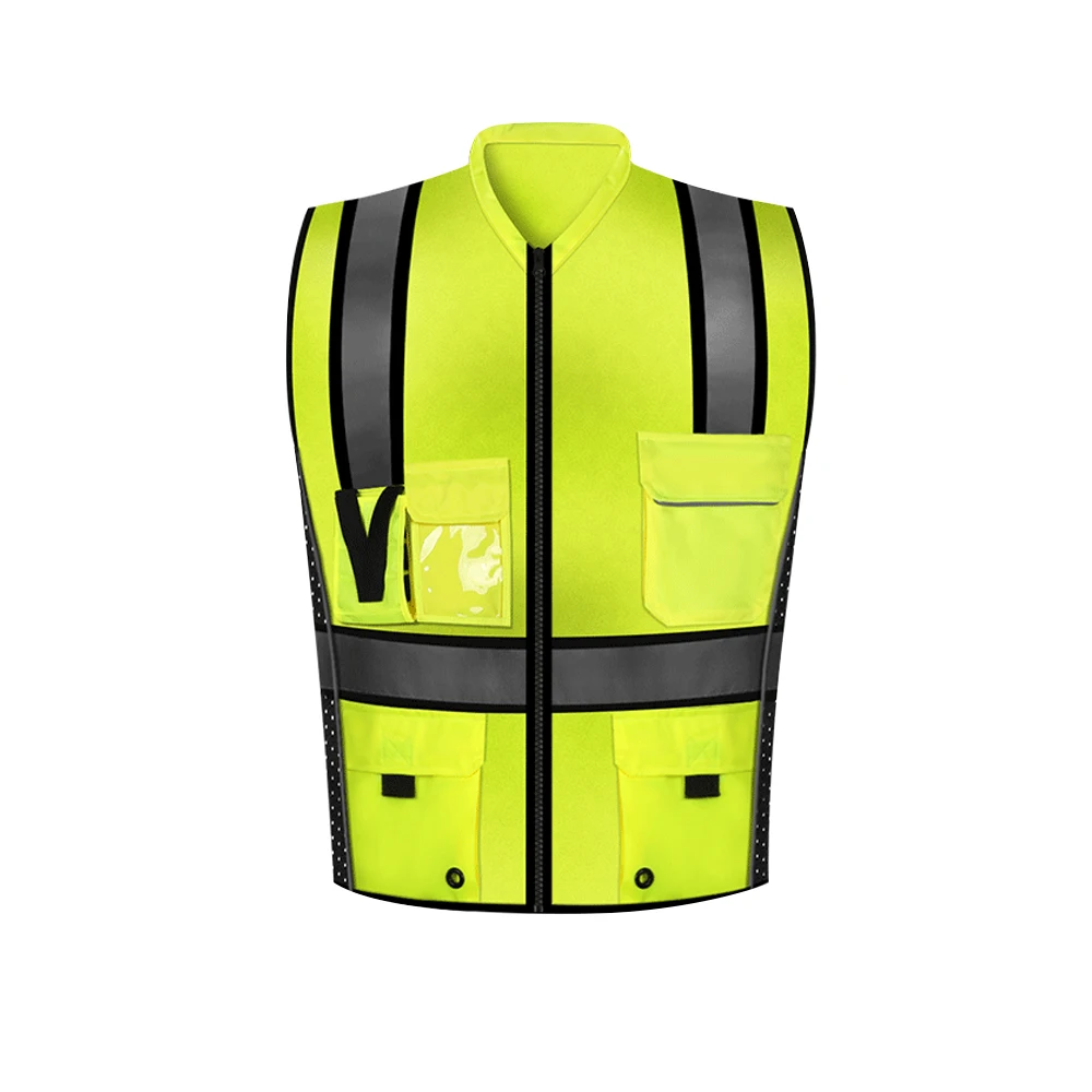 

SFVest High Visibility Reflective Safety Vest Reflective Vest Multi Pockets Workwear Security Working Clothes Day Night