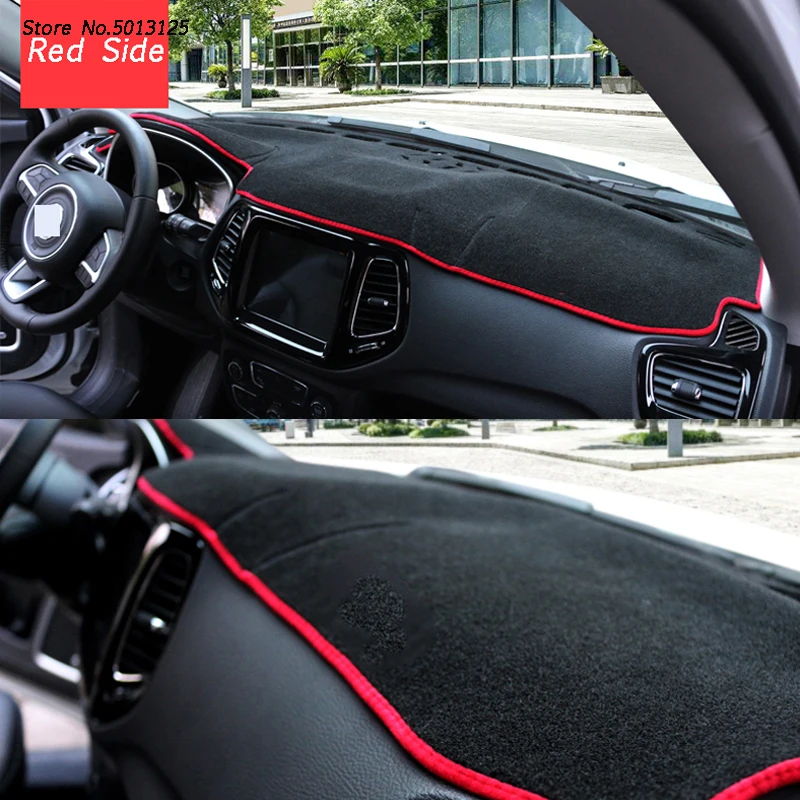 

For Jeep Compass 2017 2018 2019 Car Dashboard Mat Cover Pad Anti-UV Sun Shade Instrument Panel Carpet Car Accessories