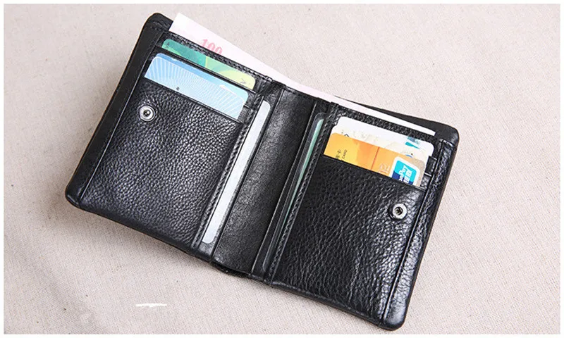 PNDME echtem leder männer kurze kleine geldbörse mode vintage natürliche echt rindsleder karte halter frauen brieftasche student geldbörse – Detail 18