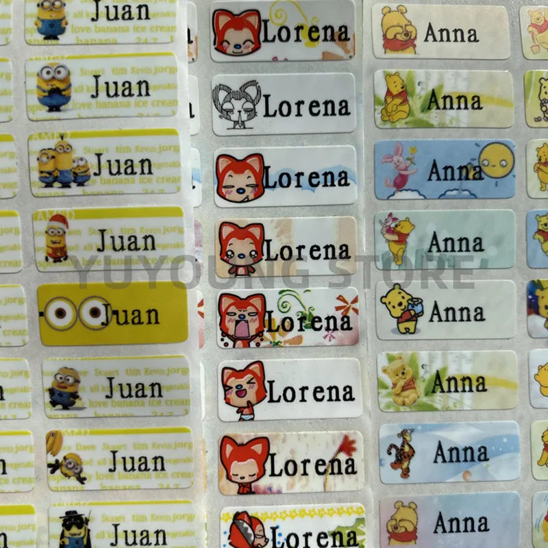 

30/60/100Pcs 3sizes Name Tag Sticker Customize Stickers Waterproof Personalized Labels Children School Stationery Water variety
