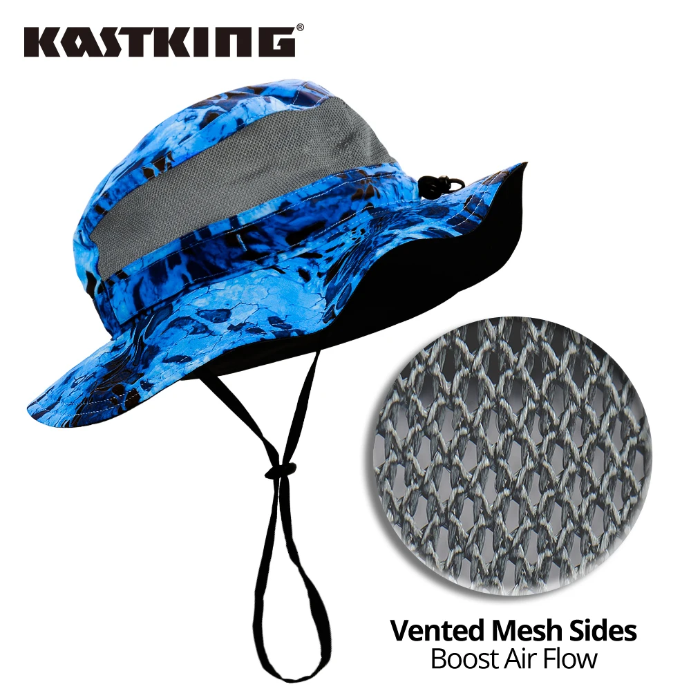 KastKing Sun Protection Fishing Hat Breathable Outdoor Sports Hat Fishing Cap with Adjustible Chin Strap Fishing