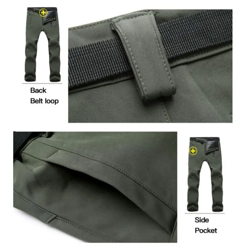 Najtaniej Mężczyźni kobiety wiatroszczelne spodnie narciarskie zimowe ciepłe polary piesze wycieczki Softshell wąż wspinaczka Camping spodnie narciarskie