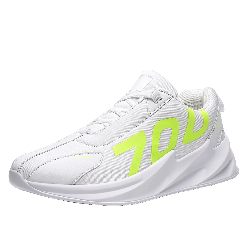 Мужская обувь для бега, модная повседневная обувь, дышащая спортивная обувь, амортизирующая подошва, светильник, кроссовки для мужчин,#700, размер 38-45, Zapatos, Новинка - Цвет: white