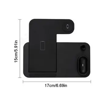 

4in1 Qi Fast Wireless Charging Dock Stand Station for Airpods i-Watch Smartphone K92F