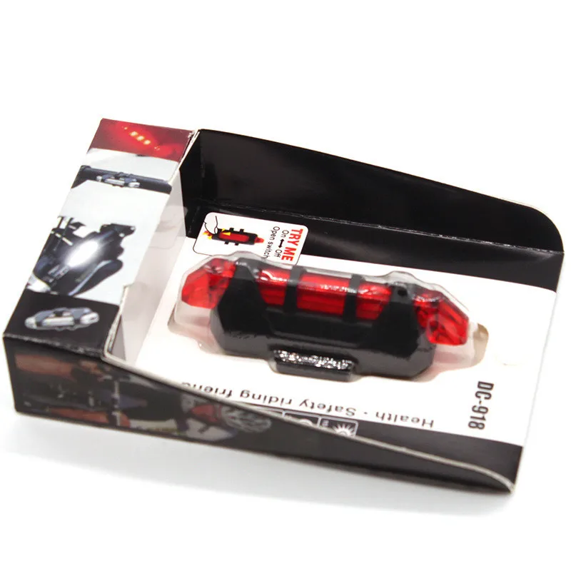Bike-Safety-Warning-Light-Rear-Light-Riding-Cycling-MTB-Warning-Light-Waterproof-Taillight-5-LED-USB