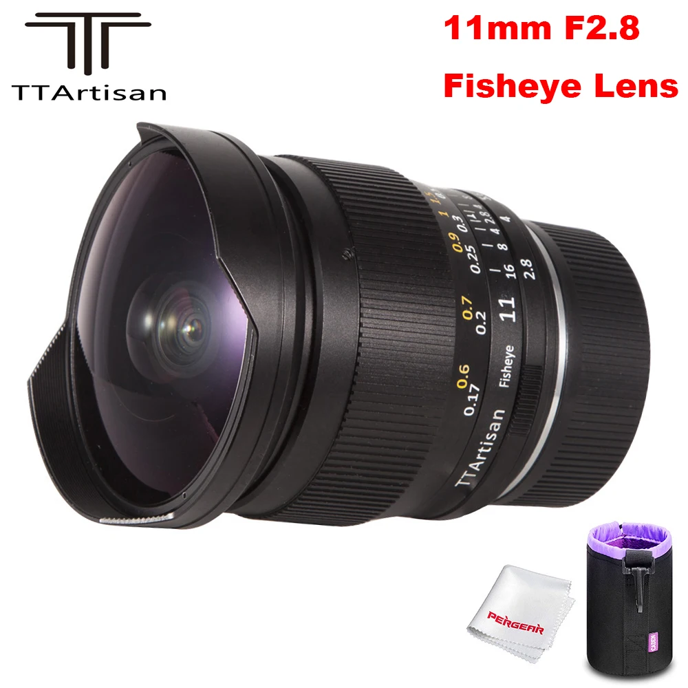 TTArtisan Full Fame 11 мм F2.8 ультра-Широкий Рыбий глаз ручной объектив E mount для Sony A7II A7RII A6600