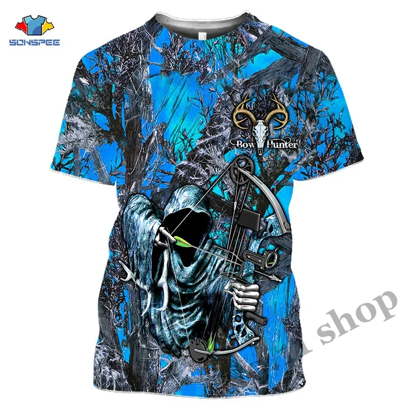Animal Deer Anime 3D Print Camo T Shirts Elk Hunter Men's Clothes Women Funny Hunting T-shirt Harajuku Tops Homme Short sleeve (13)