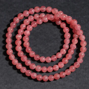 

Natural Argentina Ice Red Wen Shi Wang Recruit Peach Blossom Bracelet Woman Peach Blossom Pink Colour Hand String Jewelry Gift