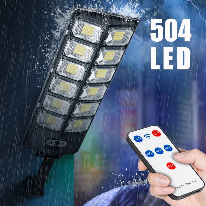 504LEDS Powerful Outdoor Solar Lamp Waterproof Ultra Wide Lighting Street Light Human Induction Motion Sensor Yard Wall Lights | Освещение