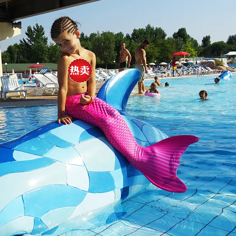 

Children Mermaid Swimsuit Model Fish Scales Siamese Swimsuit Thick Super Elastic Lycra Children-