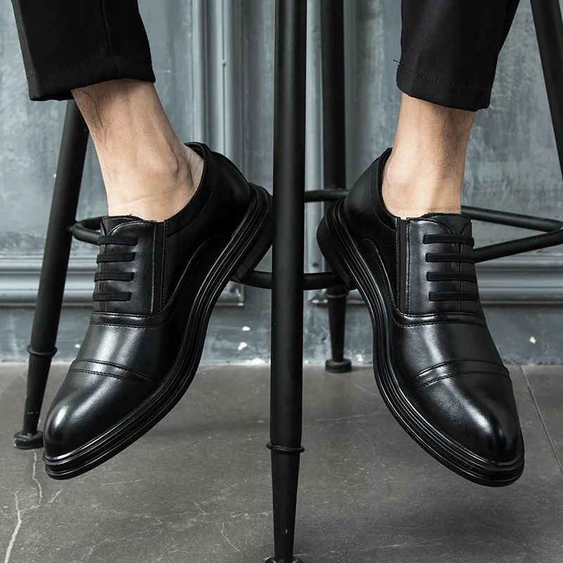 

England Fashion Pointed Casual 25631-a Simple Business Formal Wear MEN'S SHOES Model Leather Shoes