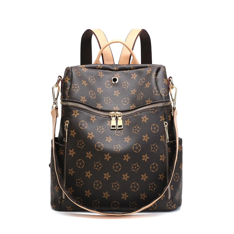 

Women Bags Work Style Casual Versitile Fashion Shoulder Backpacks Simple Cool Dual Use Bags Printing color Master Inside Pocket