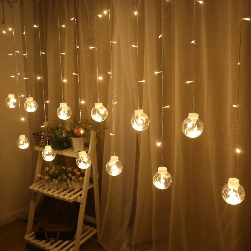 

Creative Wish Orbs Curtain Lights Icicle Lights Bedroom Showcase Show Anchor Background Decorative Lights Lighting Chain Manufac