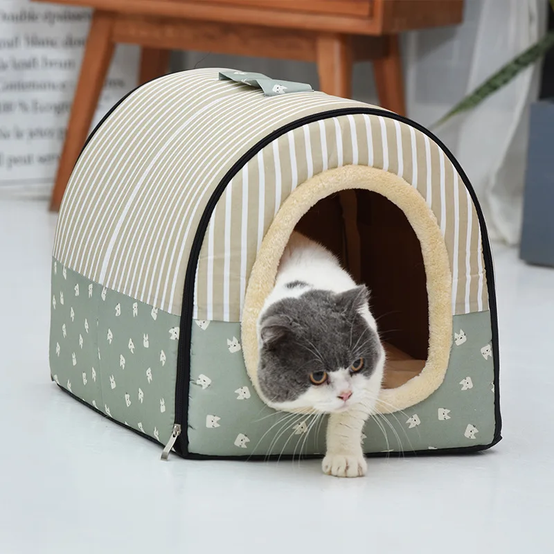 Складная кровать для кошек, теплая кровать для кошек, матрас для щенков, переносная кровать для кошек, зимняя корзина для кошек, подушка для кошек, S-M