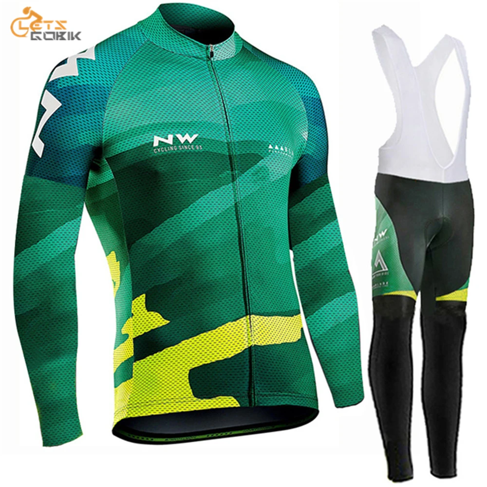 

2019 Pro Team Northwave Cycling Jersey Set Men Mtb Cycling Clothing Bmcs Summer Long Sleeve Triathlon Mountain Bike Bib Pant Set