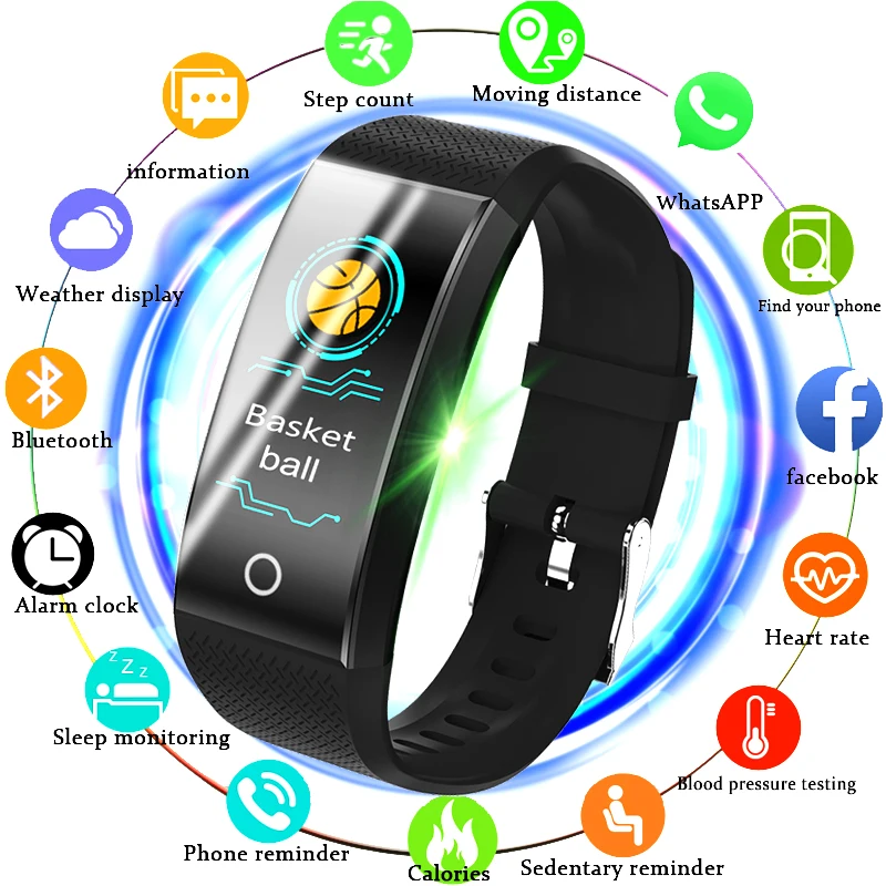 

New Smart Bracelet IP68 Waterproof sport Watch Heart Rate Blood Pressure Pedometer Wristband Fitness Tracker For Android ios