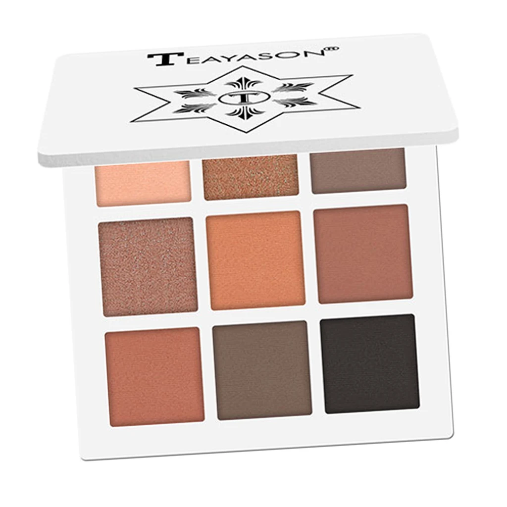 1Pcs 9 Colors Eyeshadow Palette, Professional Makeup Powder Palette, Cosmetics Perfect Color Eye Shadow Tray For Women Girls