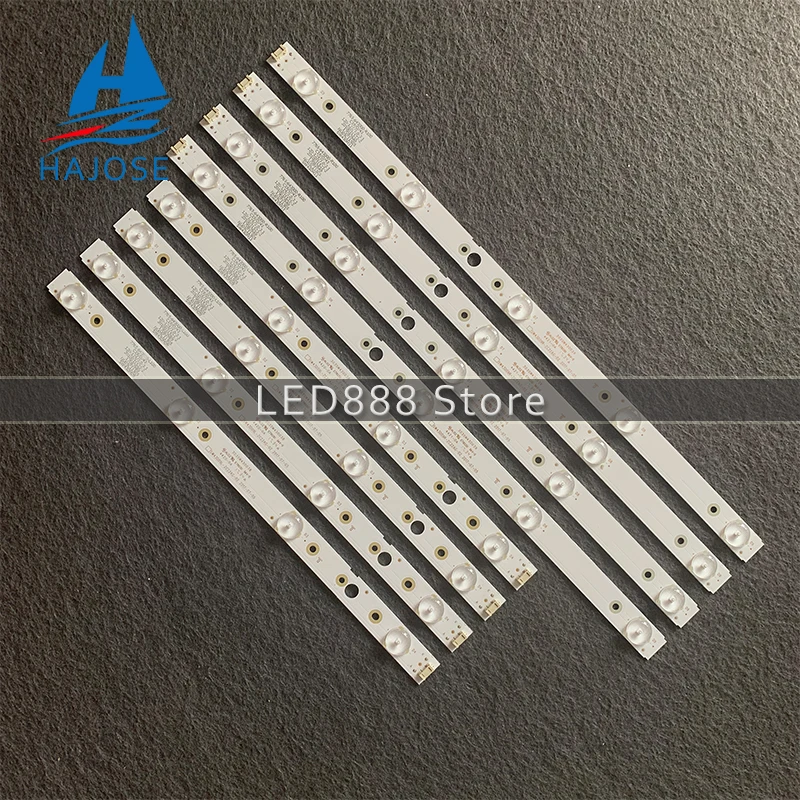 8pcs/set LED strip for LG 43UJ620V 43UJ6200 CRH-A4330300104L6CNRev1.0 CRH-A4330300105R6CNRev1.0 CRH-A4330300105R74CREV1.0 led tv backlight strip