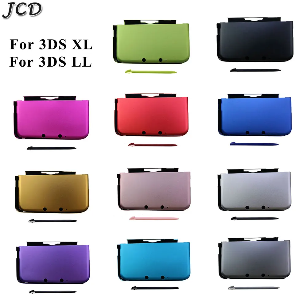 Jcd Metal de Alumínio Escudo Duro Parte Inferior Superior Frente Traseira Capa Protetora Case com Caneta Stylus para 3ds xl ll 3dsxl Console