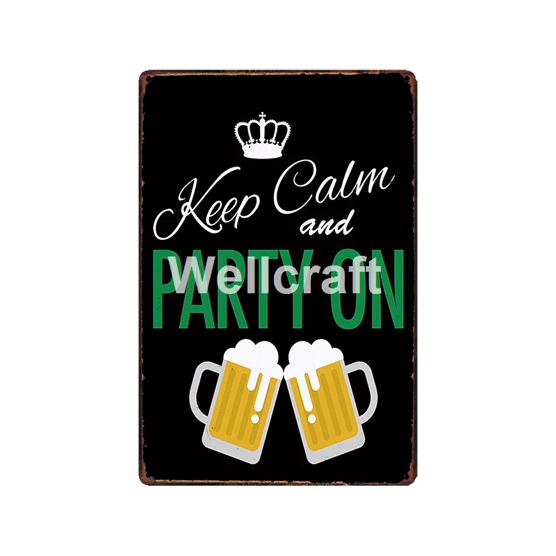 [WellCraft] Keep Calm coffee Beer Princess Smile Cupcake металлические жестяные вывески постеры винтажная живопись смешной пользовательский Декор LT-2035 - Цвет: GLA-5353