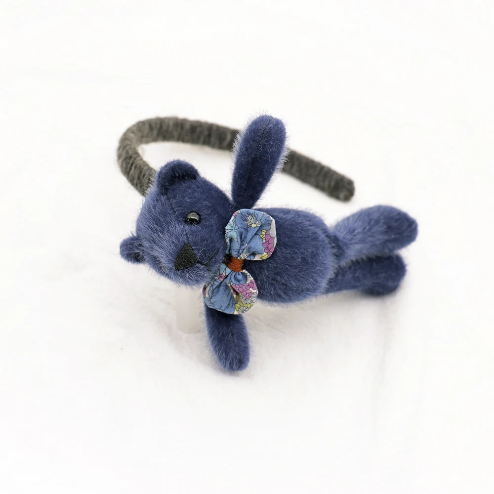 

Ободок для волос женский плюшевый, милая повязка на голову с мультяшным медведем, детский подарок, аксессуар на день рождения