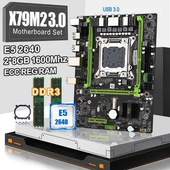 

Jingsha X79M2 3.0 motherboard lga 2011 socket with Xeon E5 2640 CPU and 2*8=16GB 1600mhz ddr3 ecc reg ram