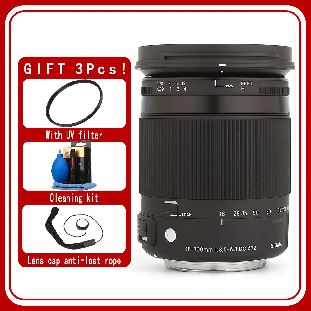 Sigma 18-300Mm F3.5-6.3 Dc Macro Os Hsm | Obiettivo Contemporaneo Per Canon Nikon