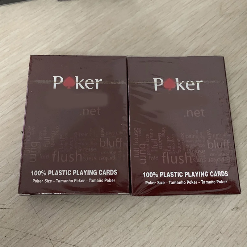 Красные/черные карты для Техасского покера Holdem водонепроницаемые и тусклые