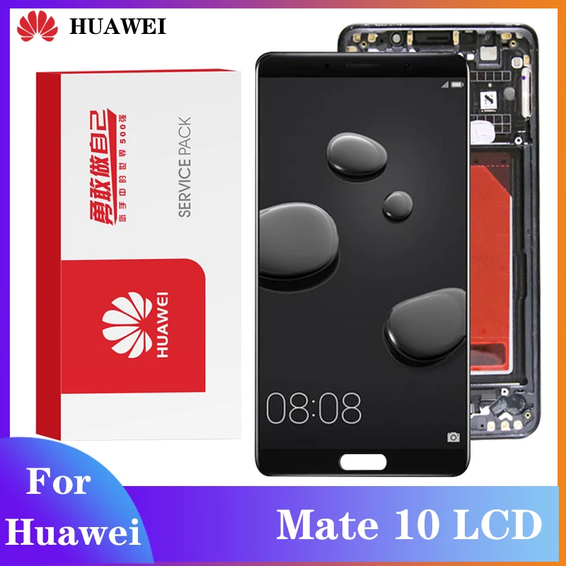 Оригинальный 5 9 ''для Huawei Mate 10 ЖК сенсорный экран Стекло MATE дисплей с рамкой ALP