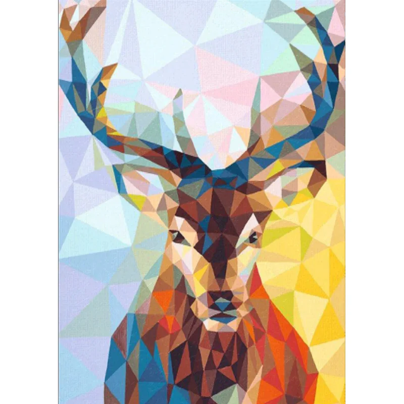DIY Цветная Алмазная картина с лосем, цвет, олень Милу, бриллиантовая мозаика с животным оленем, вышивка крестиком, алмазная вышивка, полный дрил - Цвет: Зеленый