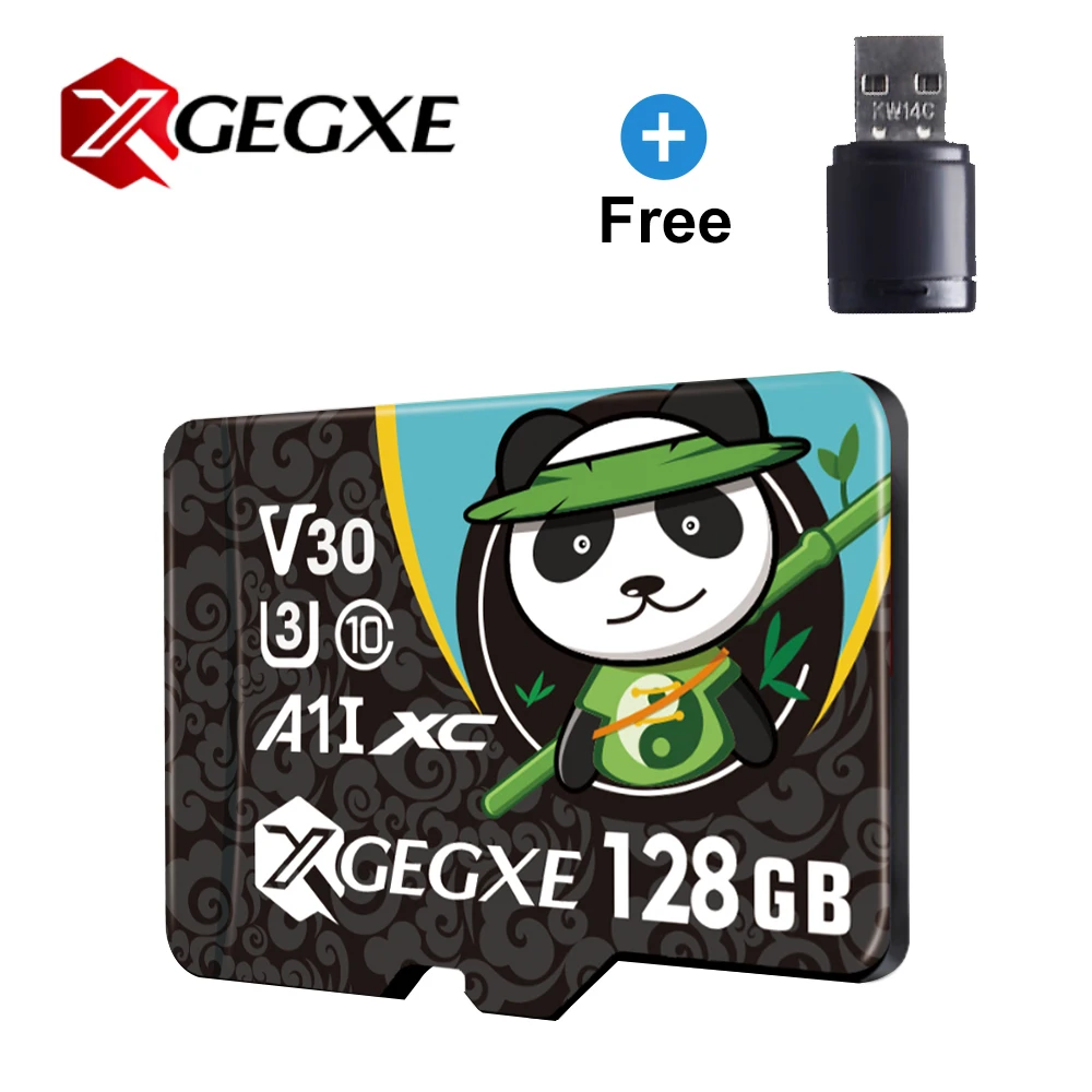 128GB-Card Reader Модная Micro SD карта 64 Гб карта памяти 16 Гб C10 TF карта 32 Гб 128 ГБ флэш-накопитель для смартфона - Емкость: 128GB-Card Reader