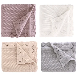Mantas de punto para bebé recién nacido, envoltura súper suave para bebé, manta cálida para niño, Sábana de cama mensual para niño pequeño, cubierta de cama