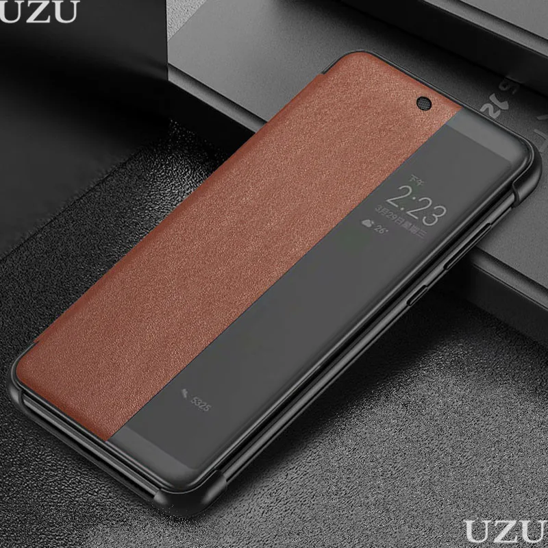 Умный флип-чехол из натуральной кожи с окошком для huawei mate 10 20 30 P20 P30 Pro, мягкий матовый Роскошный чехол для huawei mate 10 20 30 Pro