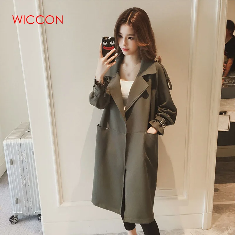 4XL New Spring Autumn Women's Korean Windbreaker Female Large Size Long Section Trench Coats