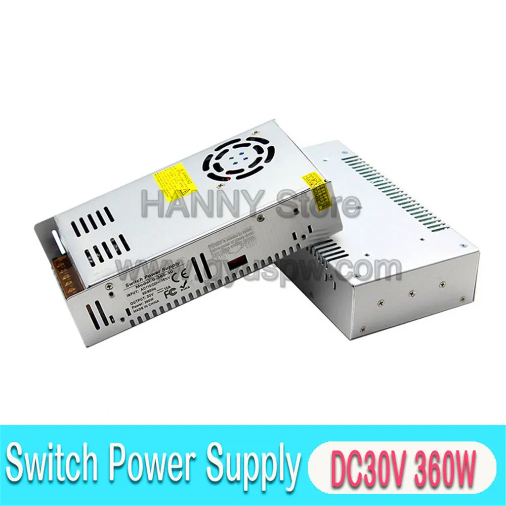 Регулируемый 30V 12A 360W импульсный источник питания DC30V трансформатор драйвера AC110V 220V SMPS для ЧПУ видеонаблюдение двигатель шаговый 3d принтер