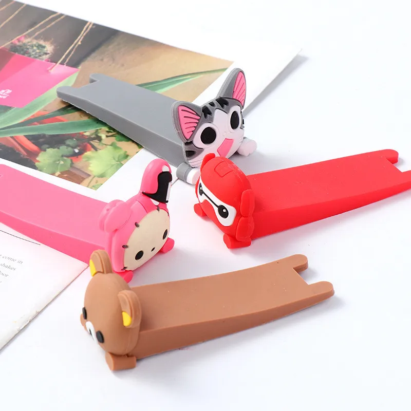 Милый мультяшный силиконовый дверной ограничитель закрывающий двери защищает