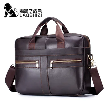 

2019 men's genuine leather briefcase man bags men briefcase male leather laptop bag mens briefcase messenger office bags for men