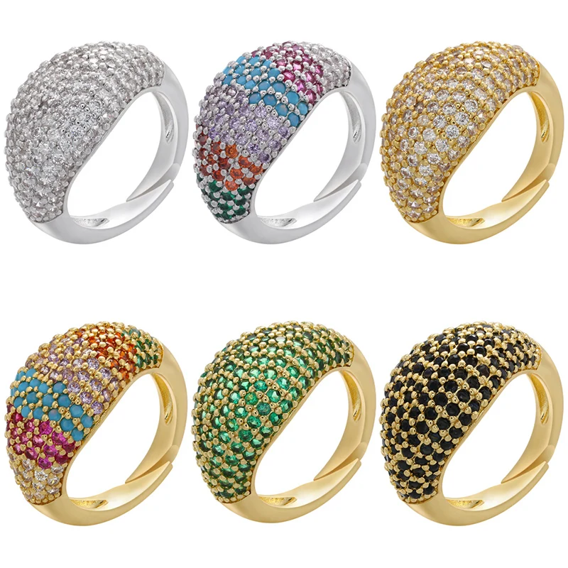Elegant Gold-Tone Rainbow Ring for Women - Fashion Jewelry Wholesale