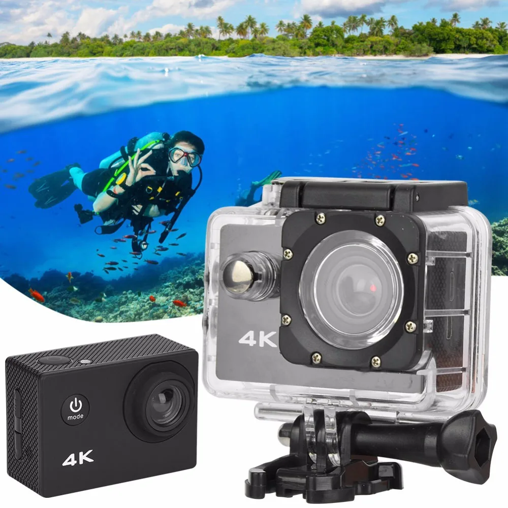 4K HD экшн-камера WiFi записывающая видеокамера подводная 30 м Водонепроницаемая камера рекордер с дистанционным управлением комплект спортивной камеры