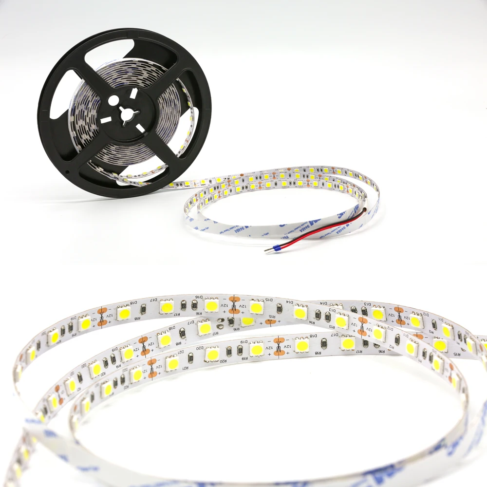 Супер яркость Диодная полоса-светильник SMD5050 IP33 DC12v светодиодная лента для Рождественского украшения