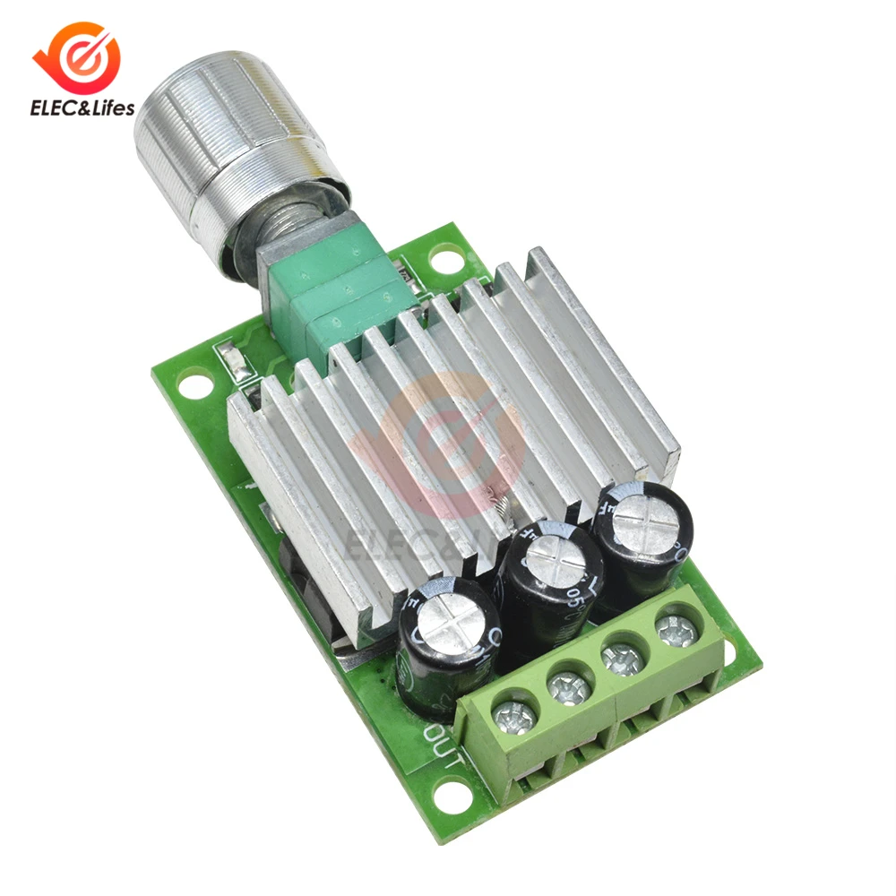 DC 12V-30V 6V 12V 24V 30V 10A PWM DC Motor Speed Controller Governor Heat Sink Speed Regulator LED Dimming Dimmer Control