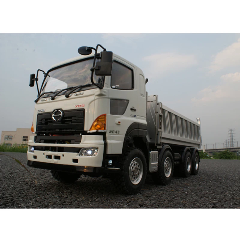 LESU 1/14 RC Hino700 8x8 металлический корпус гидравлический самосвал замок