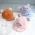 Милый Мультяшный Медведь Baby Boy Hat Сплошной Цвет Детская Бейсболка с Ушами Открытый Дышащий Хлопок Младенческие Девочки Солнцезащитная Шляпа