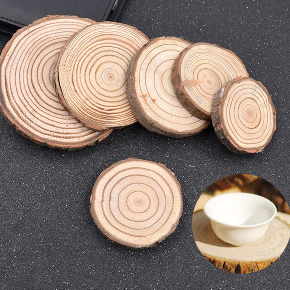 

Durable Wood Coasters Placemats Round Heat Resistant Drink Mat Table Tea Coffee Cup Pad Non-slip cup mat insulation pad