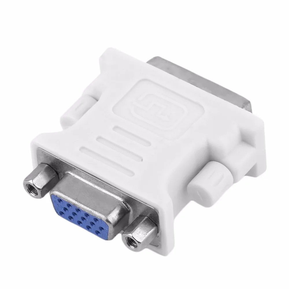 

DVI DVI-I Male 24+5 Pin to VGA Female Video LCD Converter Adapter Plug for DVD HDTV Male To Female Adapter White jul 6