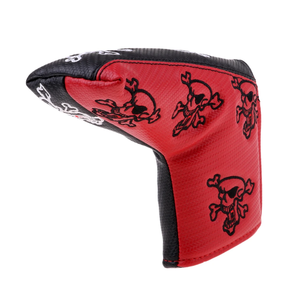 

Golf Putter Club Head Cover Skeleton Embroidered Pattern Headcovers for Golf Clubs