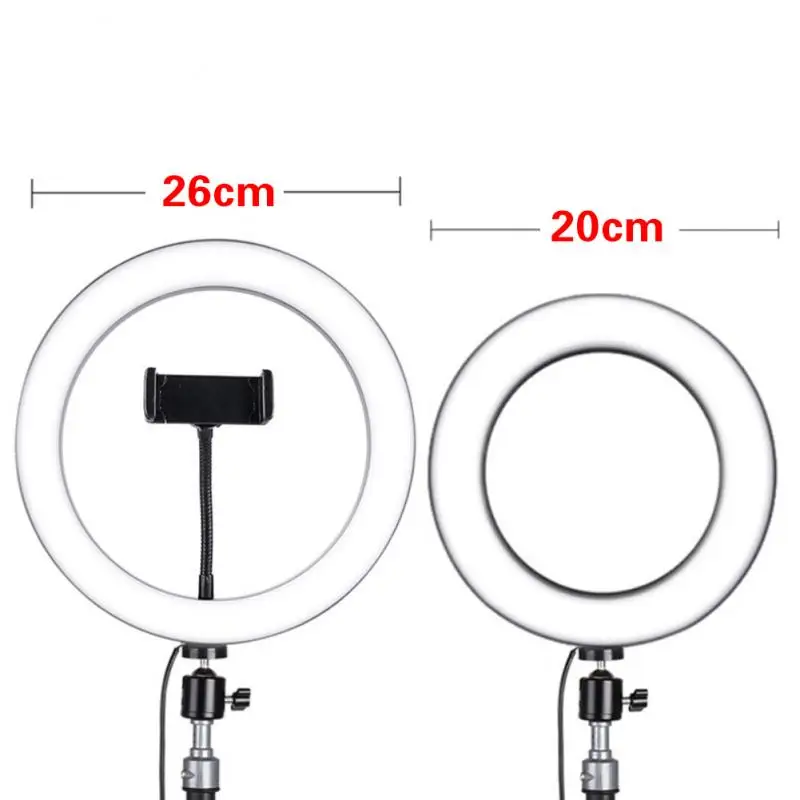 20CM/26CM LED Studio Ring Light Photo Video Dimmable Camera Phone Lamp Lights Fill Light HD Flash LED Lighting For Live