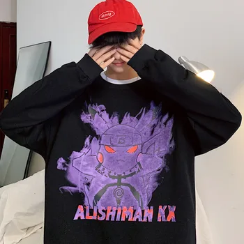 

2020 New Spring And Autumn European And American Style Harajuku Men's Casual Cartoon Printed Pullover Loose High Quality M-5XL