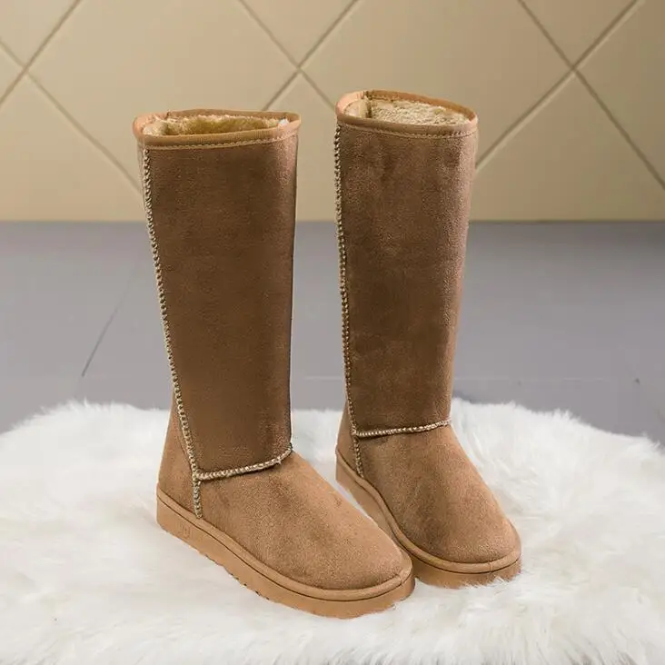HOT winter new high-tube fashion all-match warm thick snow boots with bow knot snow boots women flat-heel
